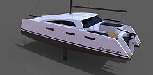 Catamaran TORR 679cruising1-cabinwith enclosed cockpit