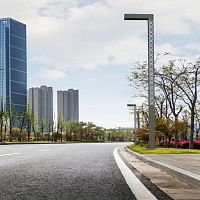 Urban lamp post IMISTRAL DECORcontemporarystainless steelwith tempered glass diffuser