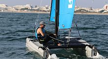 Recreational sport catamaran CAT14multiplesingle-trapeze