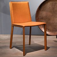 Contemporary chair ALEXIAindoorleathermetal