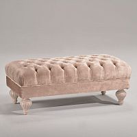 Chesterfield upholstered bench ATENAfabric