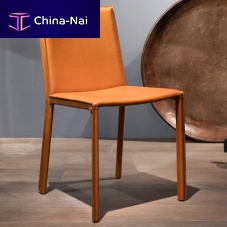 Contemporary chair ALEXIAindoorleathermetal