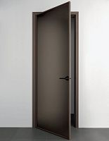 Interior door BEATwoodenaluminumpivoting with offset axis