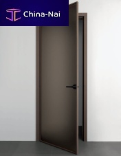 Interior door BEATwoodenaluminumpivoting with offset axis