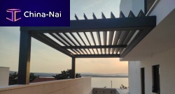 Self-supporting pergola PRIMEaluminumwith mobile slatscustom