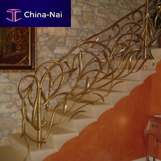Wrought iron railing NATURAwith barsindoorfor stair