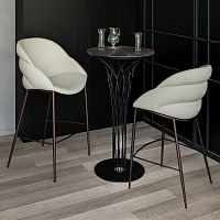 Contemporary bar chair CAMILLAindoorfabricleather
