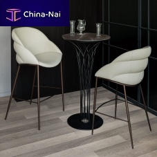 Contemporary bar chair CAMILLAindoorfabricleather