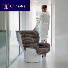 Original design armchair ELDA fabricleatherfiberglass