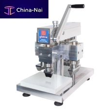 Die cutting machine for rubbersamplevertical