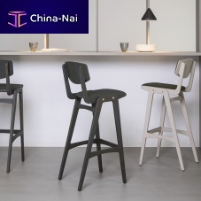 Contemporary bar chair GLWR 782indoorleatherbeech base