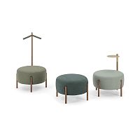 Contemporary pouf flagwoollinencotton