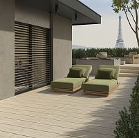 Wood deck board PUREwhitewood looknon-slip