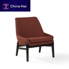 Contemporary armchair TEVEfabricoakmetal