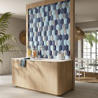 Indoor tile Calathea A31 azzurro - A32 blu elettrico - A33 Blu notte wallceramiccontemporary