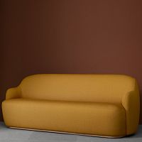 Contemporary sofa BARBAfabricleatherwhite