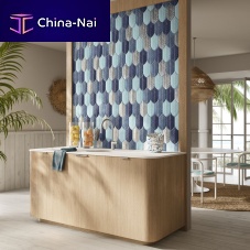 Indoor tile Calathea A31 azzurro - A32 blu elettrico - A33 Blu notte wallceramiccontemporary
