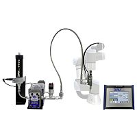 High-viscosity media dispensing system for coolantadhesivemastic