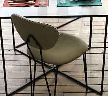 Contemporary chair TROMBONEindoorsteelupholstered