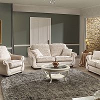 Traditional sofa Apolofabricwhite2-person