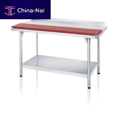 Stainless steel working table for the food industry