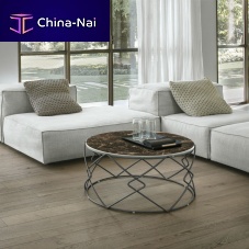 Contemporary coffee table DRUMglassporcelain stonewarepainted metal base