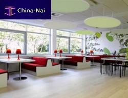 Glass suspended ceiling PAINTABLESwoolresinpanel