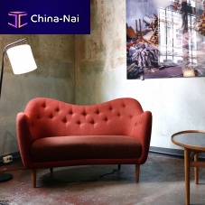 Scandinavian design sofa 46fabricredteak