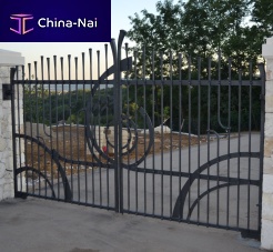 Swing gate 3wrought ironwith barshome