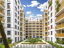Balcony with panels CELLON WALLSTRASSE BERLINperforated sheet metalHPL