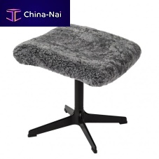 Contemporary footrest KELLYaluminiumsheepskin