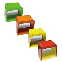Contemporary stool NFS 3050aluminumorangeyellow