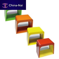 Contemporary stool NFS 3050aluminumorangeyellow