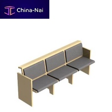 Contemporary public bench FTIMAwoodenfabricwith backrest