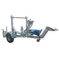 Hydraulic trailer TTA 1577for cable drumssingle-axletowed