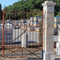 Stone engineered stone pillar for fence