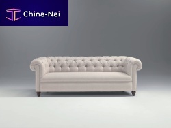 Chesterfield sofa ANDREWfabricgray3-seater