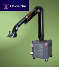 Mobile fume extractor QUAD seriesweldingelectrostatic filterwith extraction arm