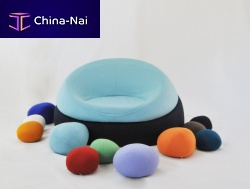 Organic design armchair NNUPHARESwoolmodular