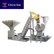 Metal chip processing line