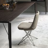 Contemporary chair ATHENAindoorin synthetic fabricmetal base