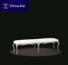 Louis XV style upholstered bench L15 TB 19fabric