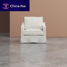 Contemporary armchair BARCO fabricwhiteblue