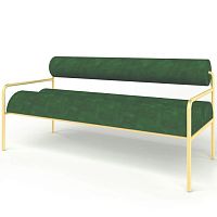 Contemporary upholstered bench ALIKOvelvetironwith backrest