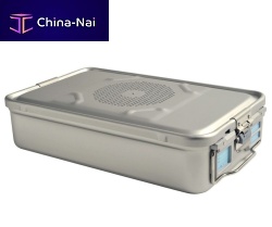 Instrument sterilization container ACAL301307perforatedwith filteraluminum