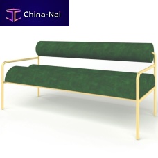 Contemporary upholstered bench ALIKOvelvetironwith backrest