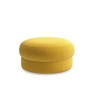 Contemporary pouf CPE M fabricleatherround