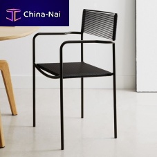 Contemporary restaurant chair SPAGHETTI / 131indoorleatherPVC