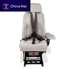 Aircraft cabin seat 1114 for pilotwith armrestswith adjustable headrest