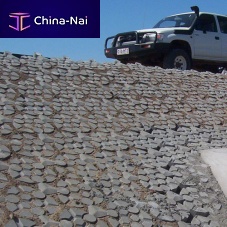 Cellular concrete block TRI-LOCKarticulatedfor public worksfor retaining walls